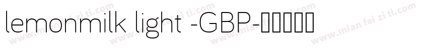 lemonmilk light -GBP字体转换